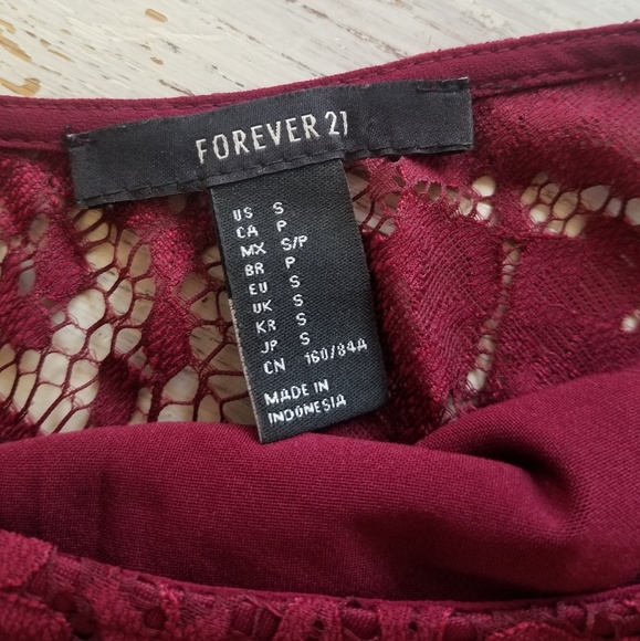 Forever 21 Burgundy Lace Dress - Picture 4 of 4